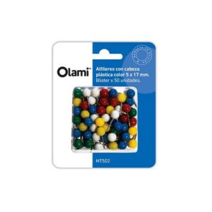 ALFILER CABEZA DE COLOR 5X17MM BLISTER X 50 UNID-190419