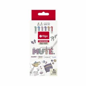 RESALTADOR MUTE DOBLE PUNTA SURTIDOS CAJA X 6UN. 242148