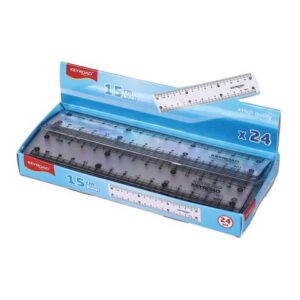 REGLA TRANSPARENTE 15 CM KEYROAD 258672