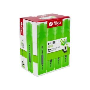 RESALTADOR CHATO S-LITE VERDE FLUO PUNTA BISELADA CAJA X 12 UN - 259216