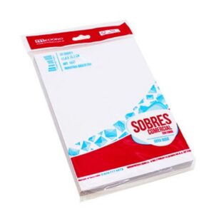 SOBRE COMERCIAL CON FONDO 11.4 X 16.2 CM PAQ X 20 UNID.-7981